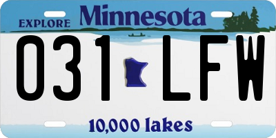 MN license plate 031LFW
