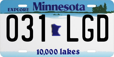 MN license plate 031LGD