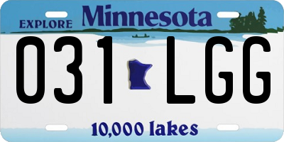 MN license plate 031LGG