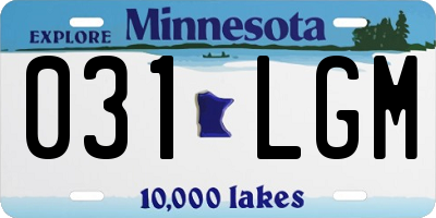 MN license plate 031LGM