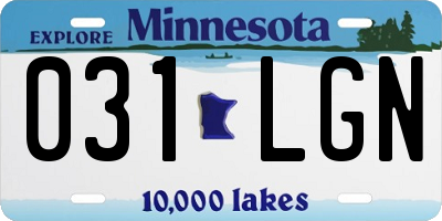 MN license plate 031LGN