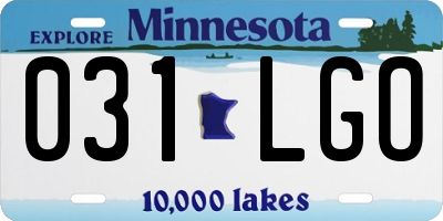 MN license plate 031LGO