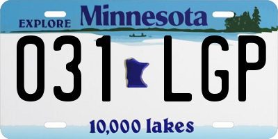 MN license plate 031LGP