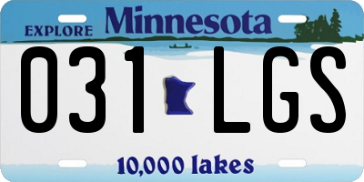 MN license plate 031LGS