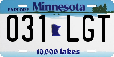 MN license plate 031LGT