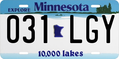 MN license plate 031LGY
