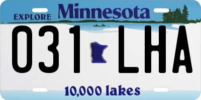 MN license plate 031LHA