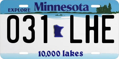 MN license plate 031LHE