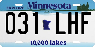 MN license plate 031LHF