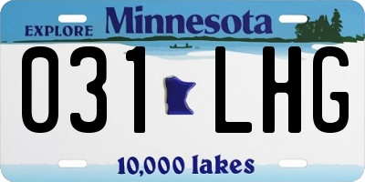 MN license plate 031LHG