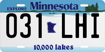 MN license plate 031LHI