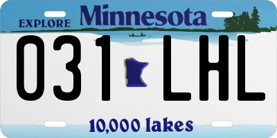 MN license plate 031LHL