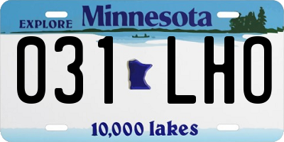 MN license plate 031LHO