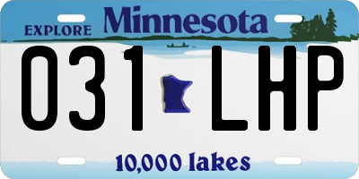 MN license plate 031LHP