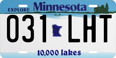 MN license plate 031LHT