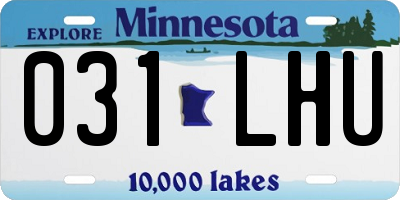 MN license plate 031LHU