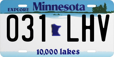 MN license plate 031LHV