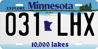 MN license plate 031LHX