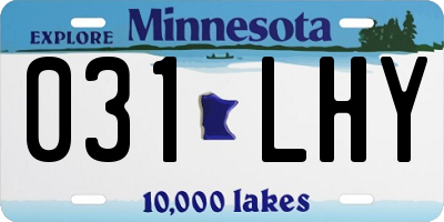 MN license plate 031LHY