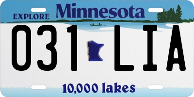 MN license plate 031LIA