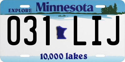 MN license plate 031LIJ