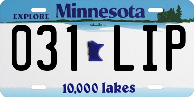 MN license plate 031LIP