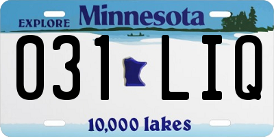 MN license plate 031LIQ