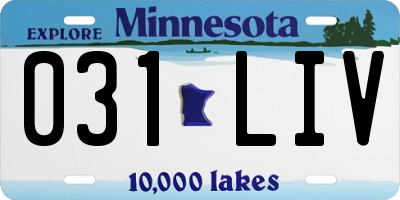 MN license plate 031LIV