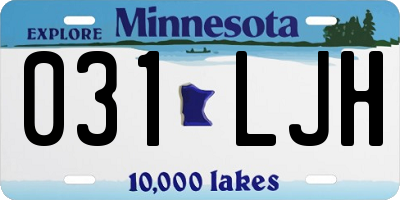 MN license plate 031LJH