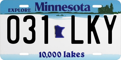 MN license plate 031LKY