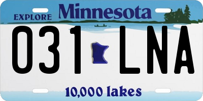 MN license plate 031LNA