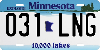 MN license plate 031LNG