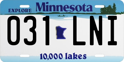 MN license plate 031LNI