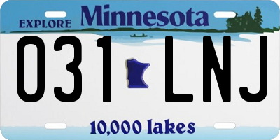 MN license plate 031LNJ