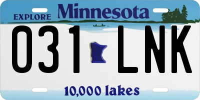 MN license plate 031LNK