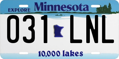 MN license plate 031LNL