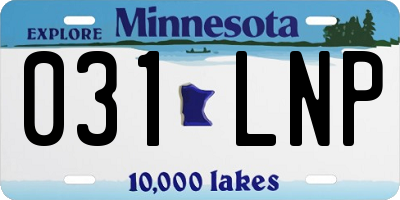MN license plate 031LNP
