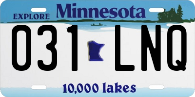 MN license plate 031LNQ