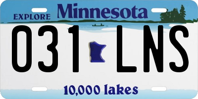 MN license plate 031LNS
