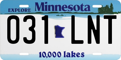 MN license plate 031LNT