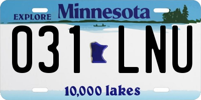 MN license plate 031LNU