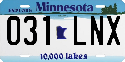 MN license plate 031LNX