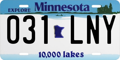MN license plate 031LNY