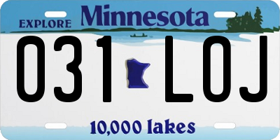 MN license plate 031LOJ