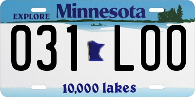 MN license plate 031LOO