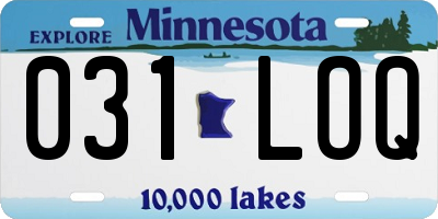 MN license plate 031LOQ