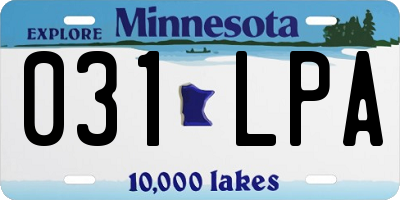 MN license plate 031LPA