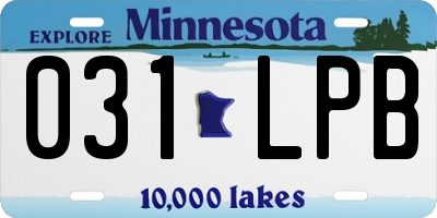 MN license plate 031LPB