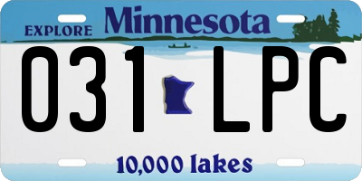 MN license plate 031LPC