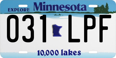 MN license plate 031LPF